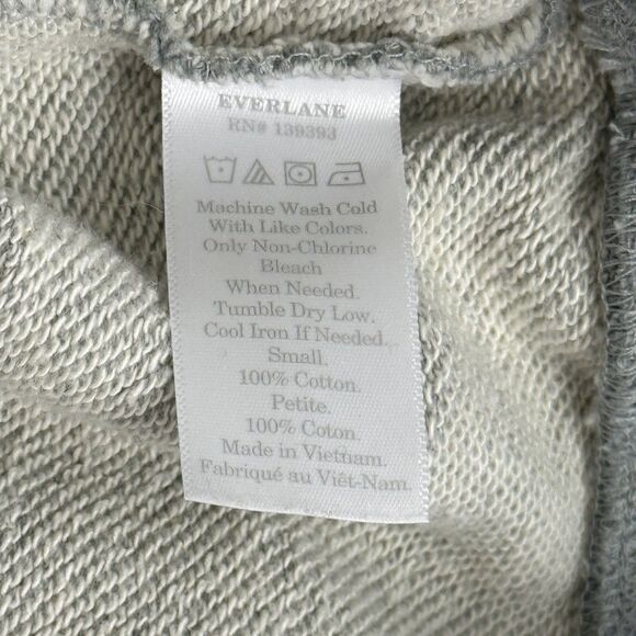Everlane The Unisex French Terry Sweatshirt S Heather Gray Oversized EUC B2 - Picture 5 of 6